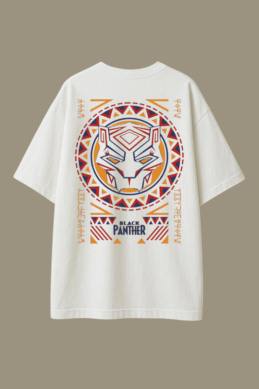 The Vibranium Mask White Oversized Graphic T-shirt