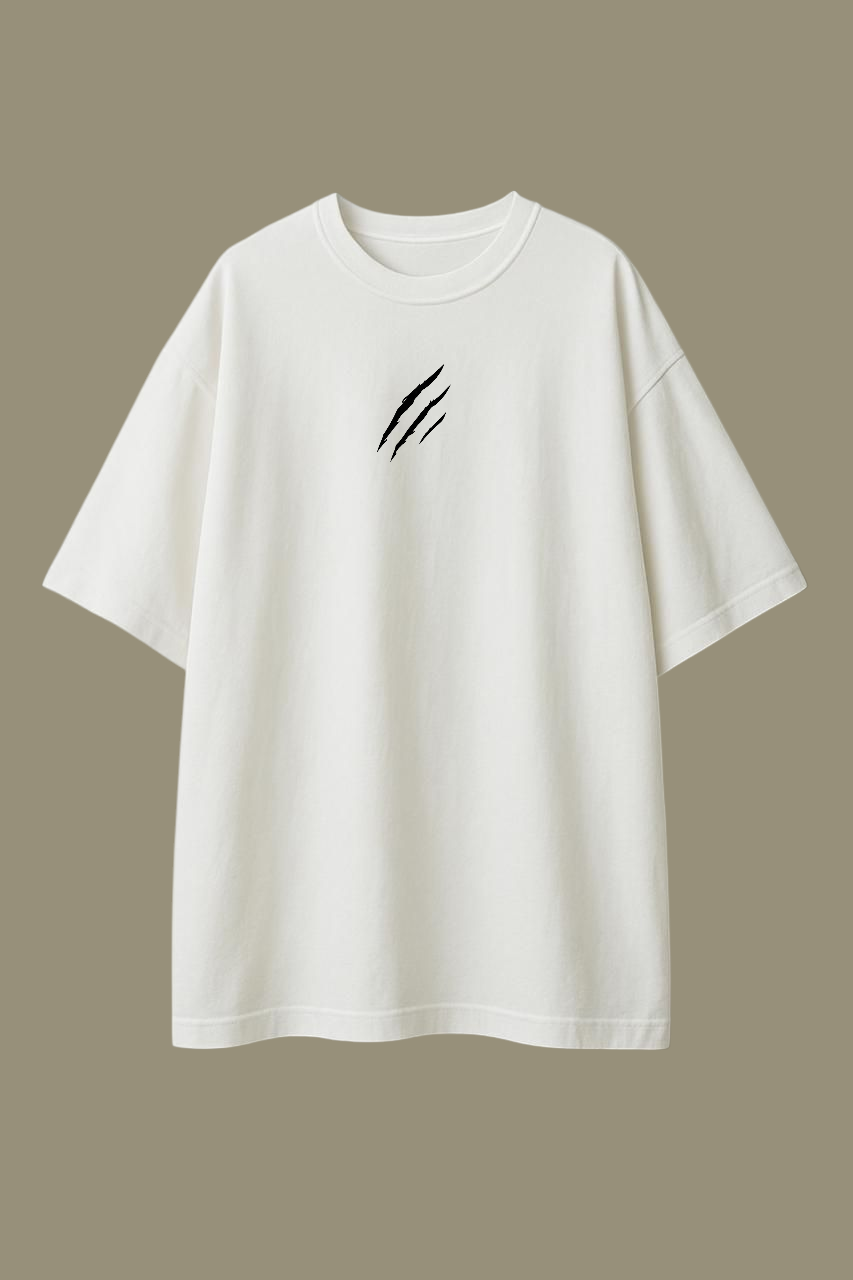 The Vibranium Mask White Oversized Graphic T-shirt