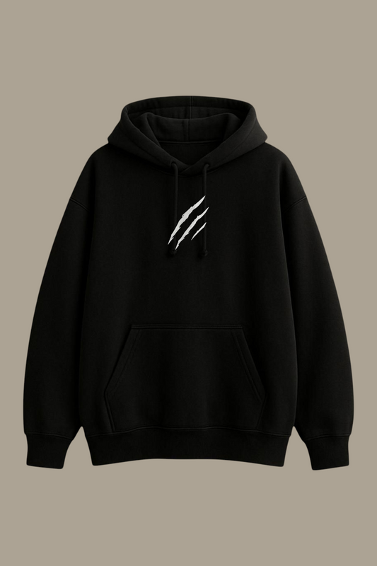 BAREANIMAL Fearless Tiger Oversized Black Hoodie