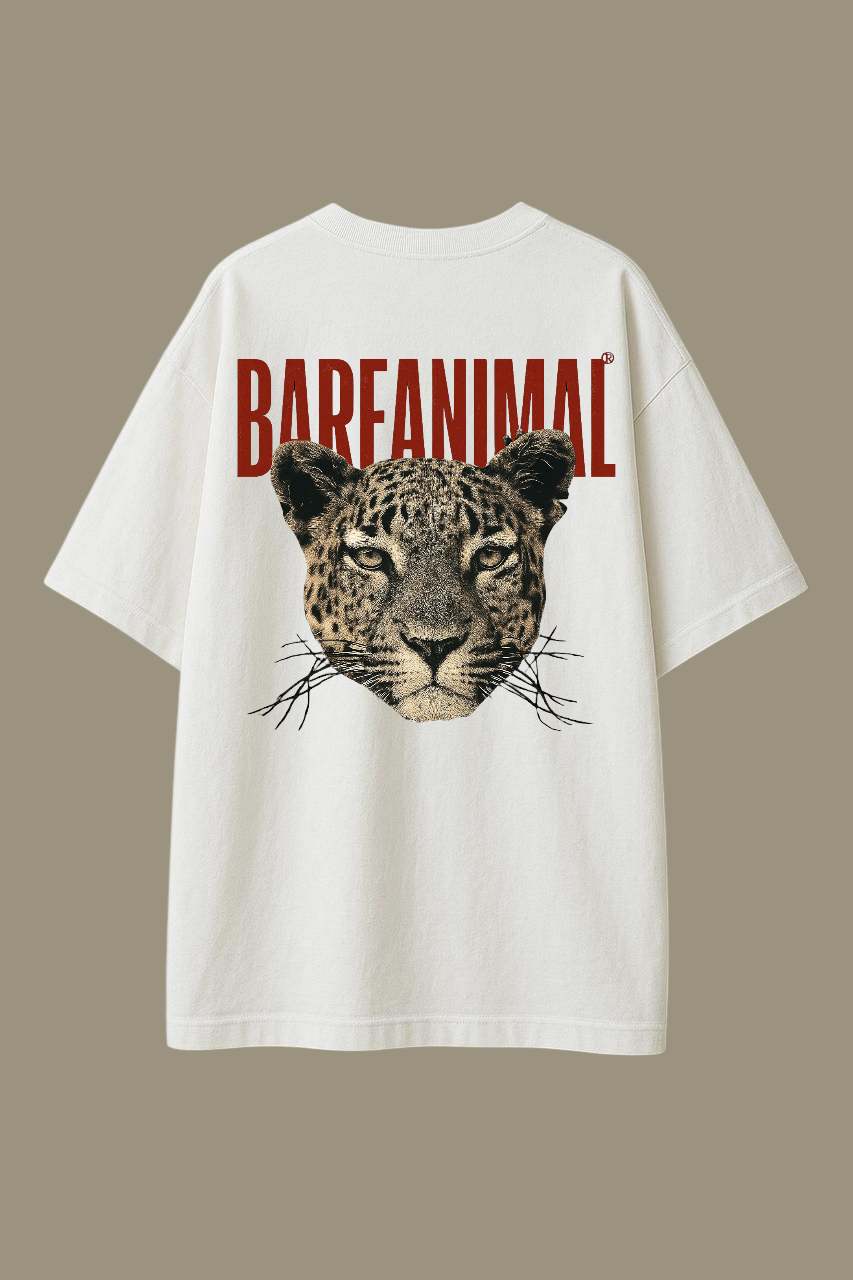 BAREANIMAL White Oversized Graphic T-shirt