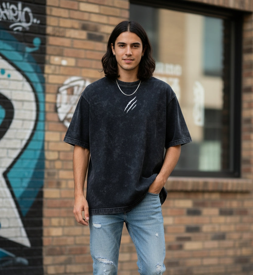 Wildfire Oversized Acid-Wash T-shirt