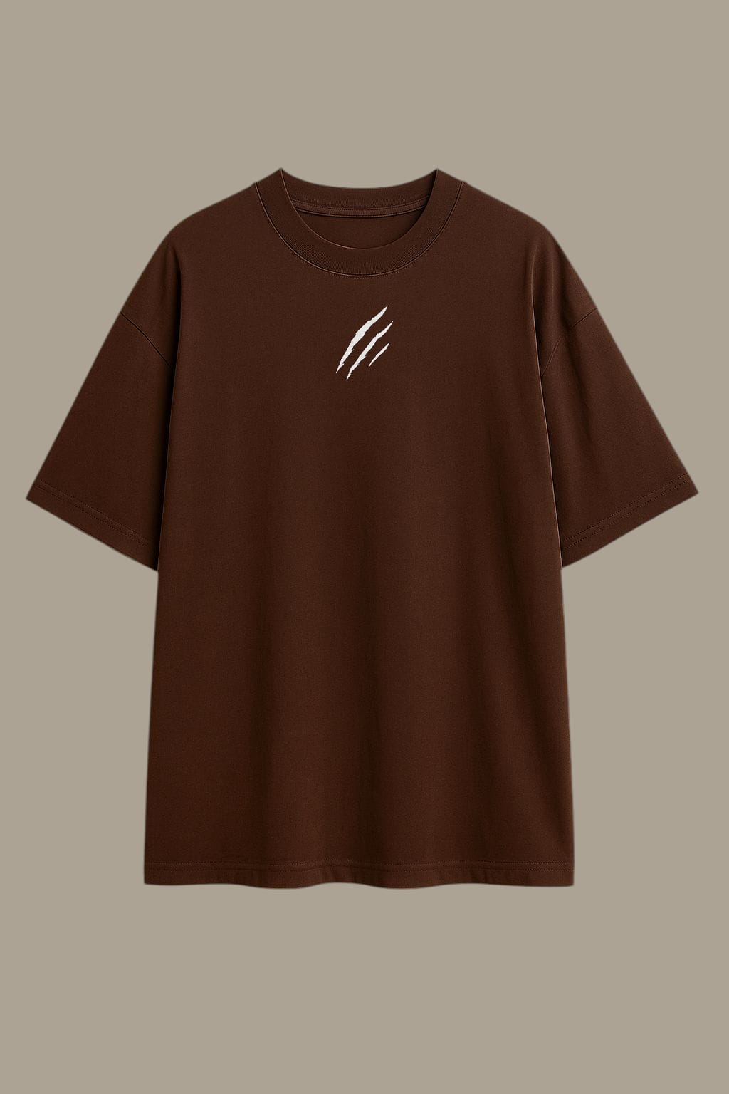 Black Panther Tribal Graphic Brown Oversized T-shirt