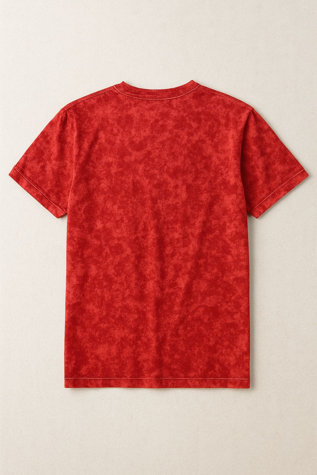 Solid Red Acid-Wash T-shirt