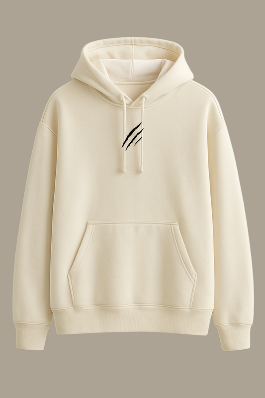 Bareanimal Basic Oversized Off-white Hoodie