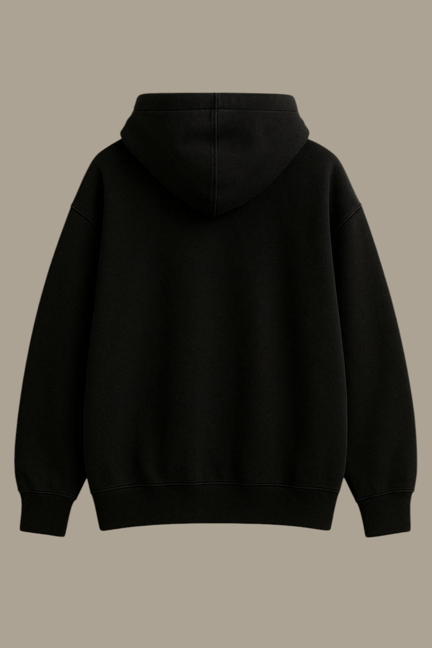 Bareanimal Basic Oversized Black hoodie