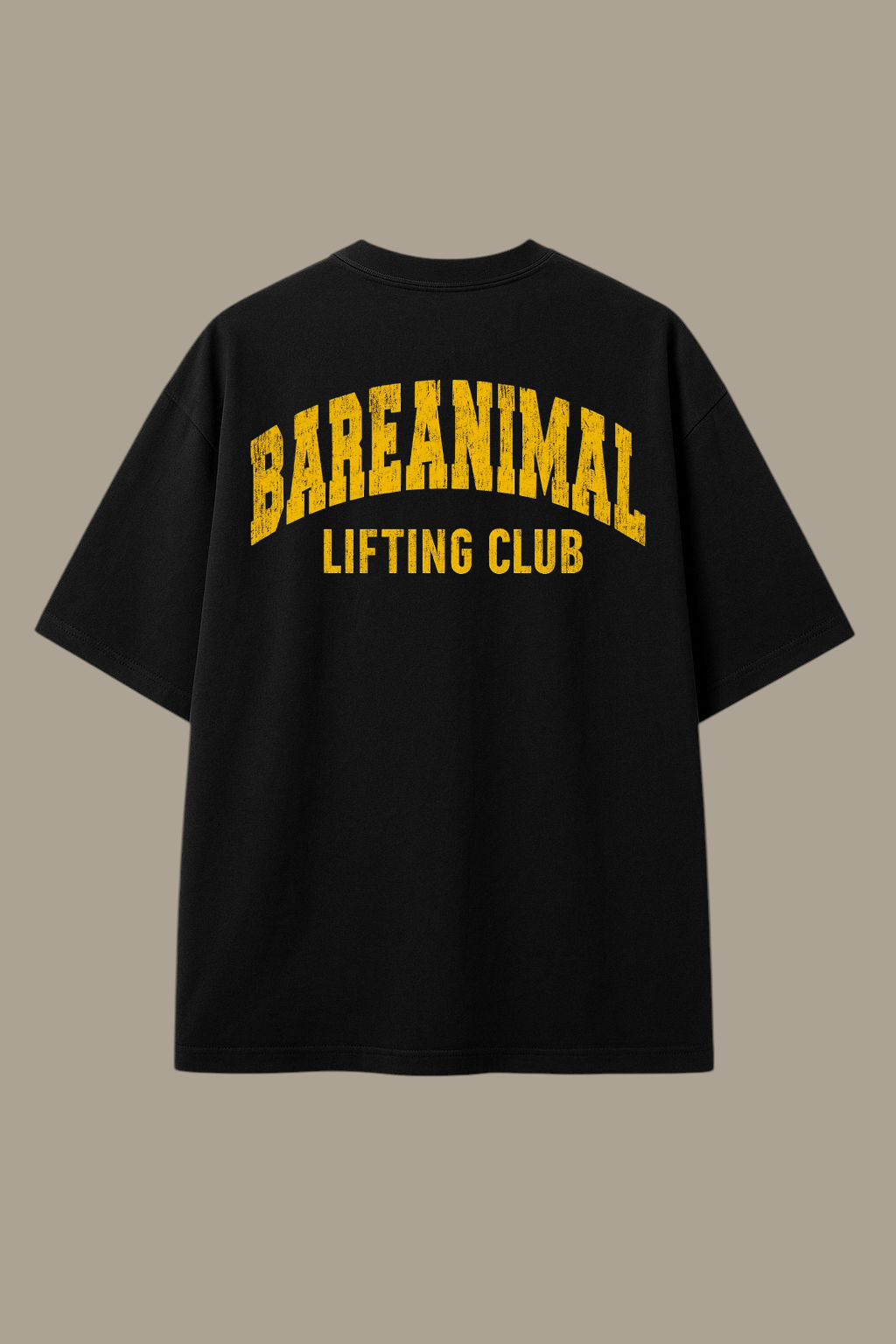 BAREANIMAL Lifting Club Oversized Tee – Midnight Black