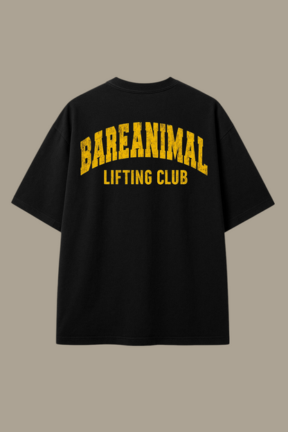BAREANIMAL Lifting Club Oversized Tee – Midnight Black