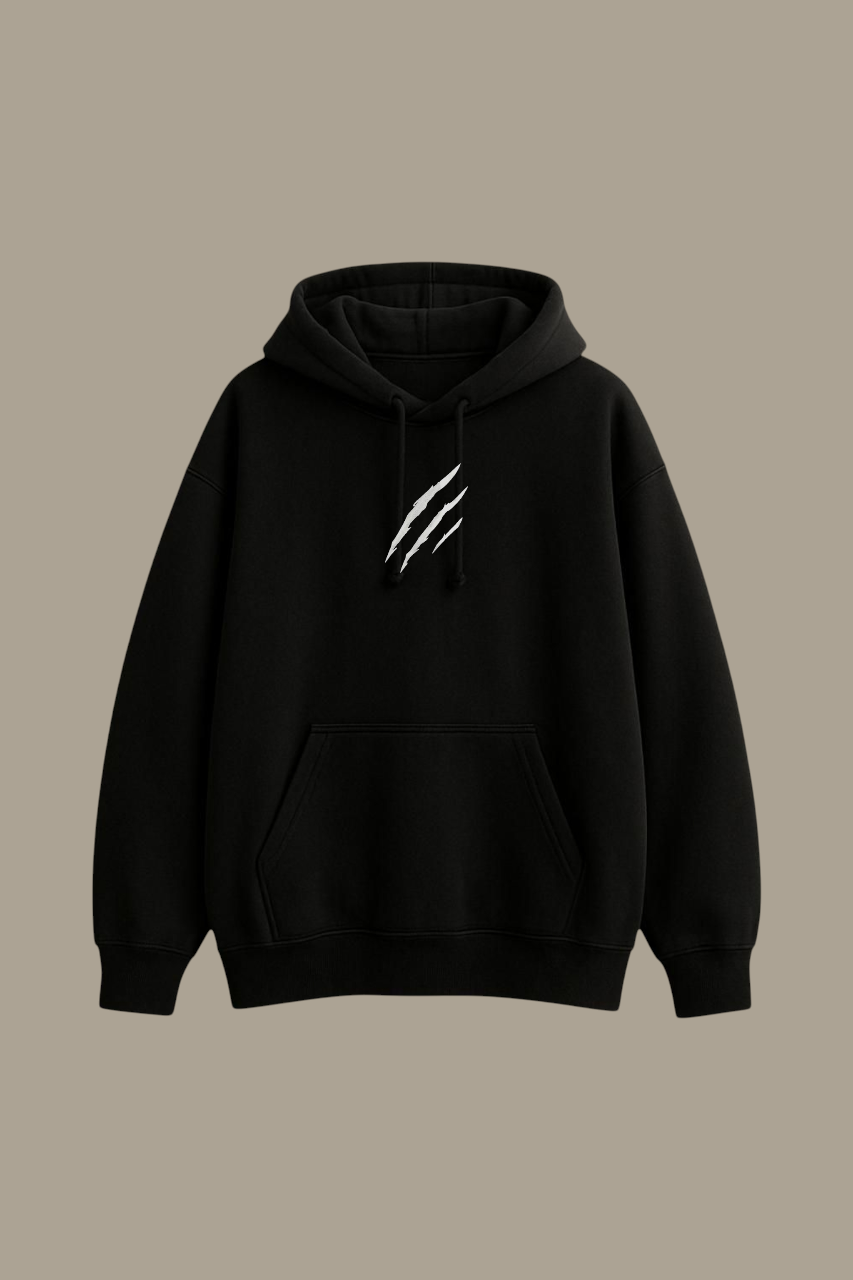 Bareanimal Basic Oversized Black hoodie