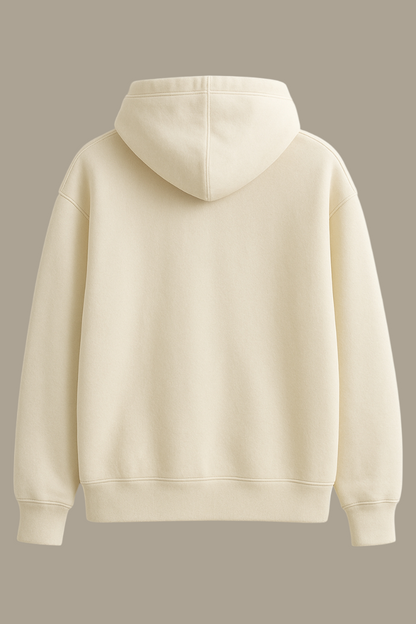 Bareanimal Basic Oversized Off-white Hoodie