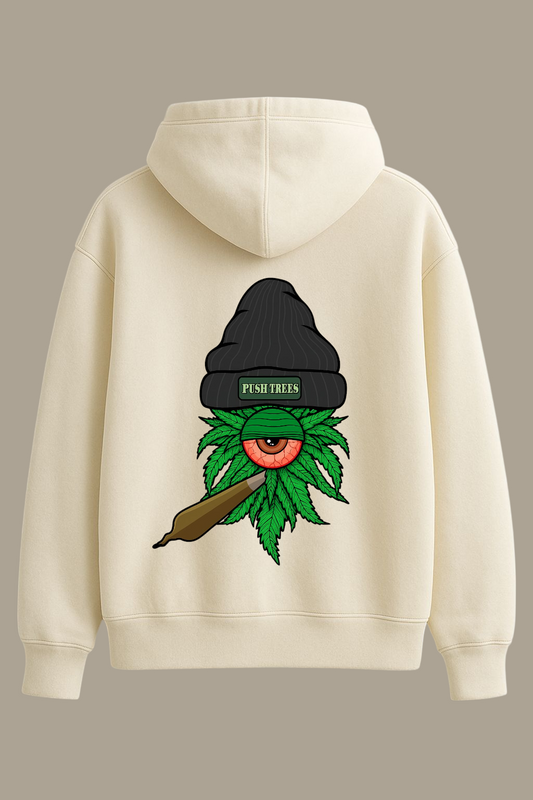 BAREANIMAL Off-White Hoodie Push Trees Graphic – Streetwear Edition
